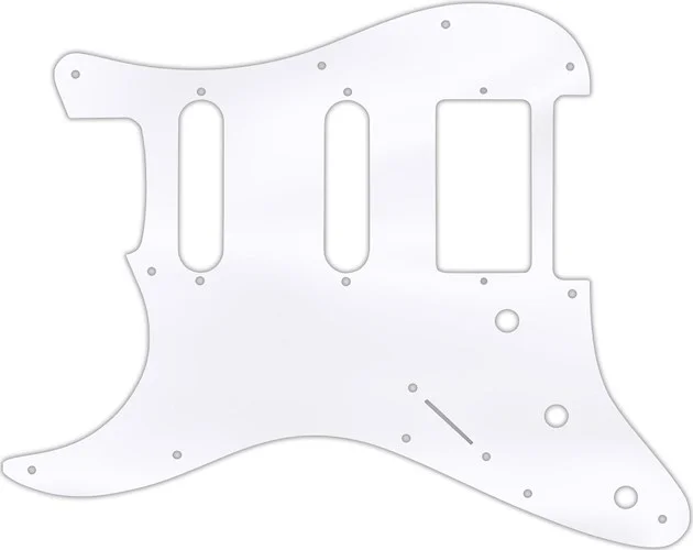 WD Custom Pickguard For Left Hand Single Humbucker, Dual Single Coil Fender Stratocaster #45T Clear Acrylic Th