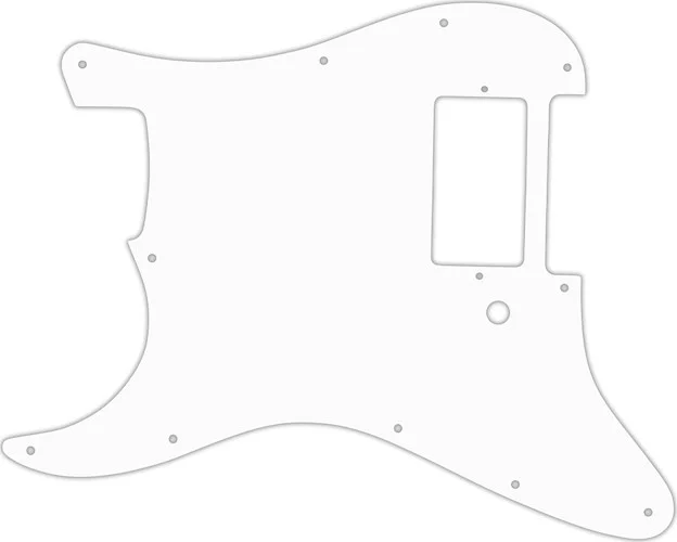 WD Custom Pickguard For Left Hand Single Humbucker Fender Stratocaster #02 White