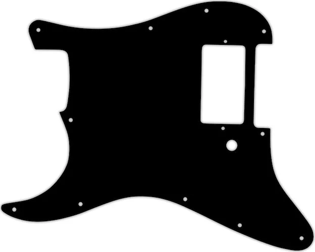 WD Custom Pickguard For Left Hand Single Humbucker Fender Stratocaster #03P Black/Parchment/Black