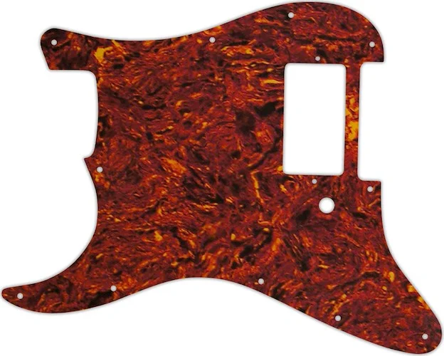 WD Custom Pickguard For Left Hand Single Humbucker Fender Stratocaster #05W Tortoise Shell/White