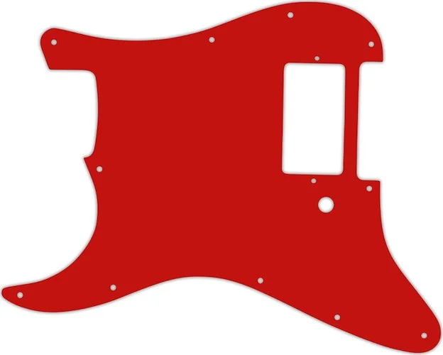 WD Custom Pickguard For Left Hand Single Humbucker Fender Stratocaster #07S Red Solid