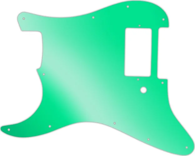 WD Custom Pickguard For Left Hand Single Humbucker Fender Stratocaster #10GR Green Mirror