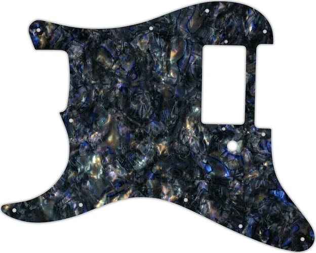 WD Custom Pickguard For Left Hand Single Humbucker Fender Stratocaster #35 Black Abalone