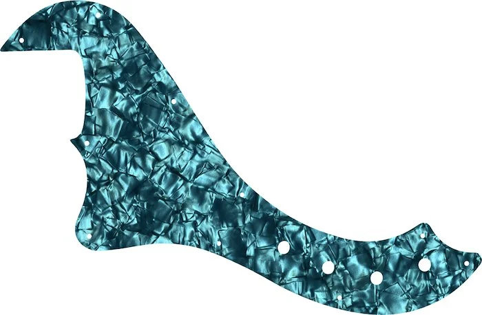 WD Custom Pickguard For Left Hand Squier By Fender Deluxe Dimension Bass IV #28AQ Aqua Pearl/Black/White/Black