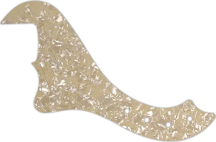 WD Custom Pickguard For Left Hand Squier By Fender Deluxe Dimension Bass IV #28C Cream Pearl/Cream/Black/Cream