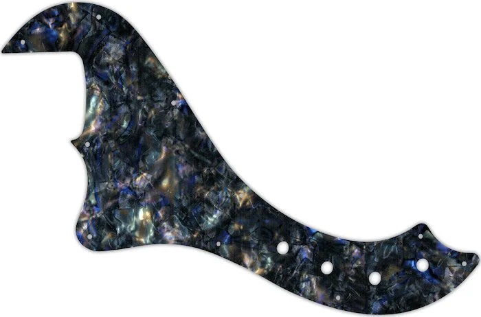 WD Custom Pickguard For Left Hand Squier By Fender Deluxe Dimension Bass IV #35 Black Abalone