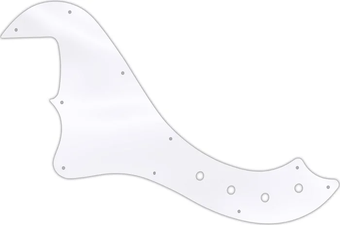 WD Custom Pickguard For Left Hand Squier By Fender Deluxe Dimension Bass IV #45T Clear Acrylic Thin