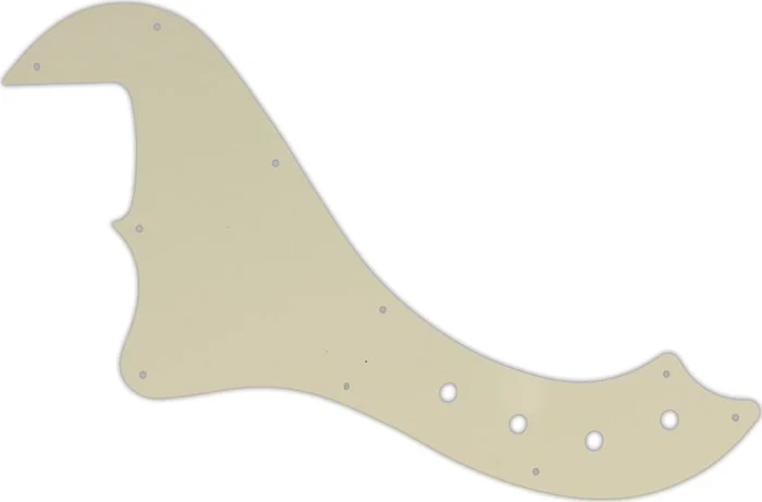 WD Custom Pickguard For Left Hand Squier By Fender Deluxe Dimension Bass IV #55S Parchment Solid