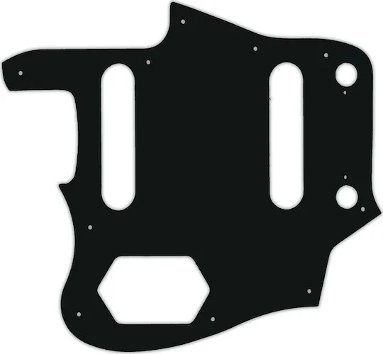 WD Custom Pickguard For Left Hand Squier By Fender Vintage Modified Jaguar #01A Black Acrylic