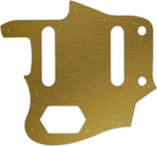 WD Custom Pickguard For Left Hand Squier By Fender Vintage Modified Jaguar #14 Simulated Brushed Gold/Black PV