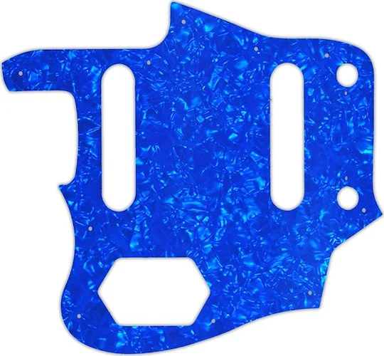 WD Custom Pickguard For Left Hand Squier By Fender Vintage Modified Jaguar #28BU Blue Pearl/White/Black/White