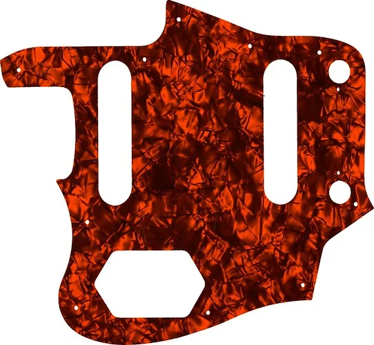 WD Custom Pickguard For Left Hand Squier By Fender Vintage Modified Jaguar #28OP Orange Pearl/Black/White/Black