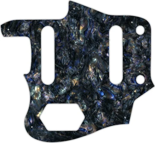 WD Custom Pickguard For Left Hand Squier By Fender Vintage Modified Jaguar #35 Black Abalone