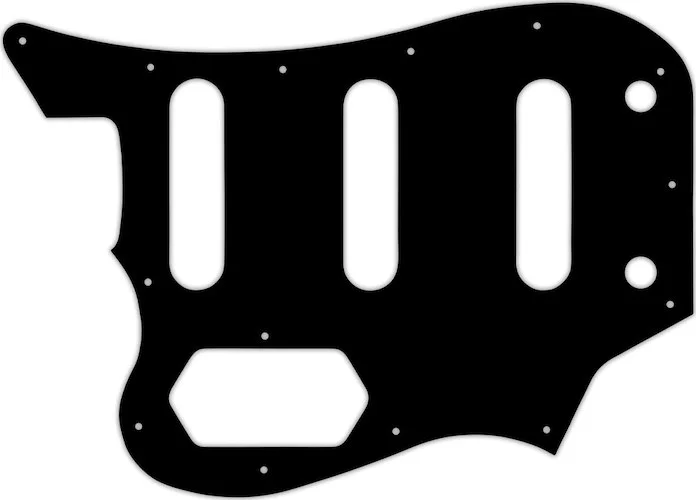 WD Custom Pickguard For Left Hand Squier By Fender Vintage Modifed Bass VI #03 Black/White/Black
