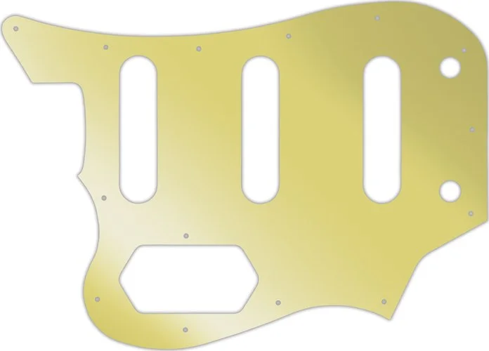 WD Custom Pickguard For Left Hand Squier By Fender Vintage Modifed Bass VI #10GD Gold Mirror