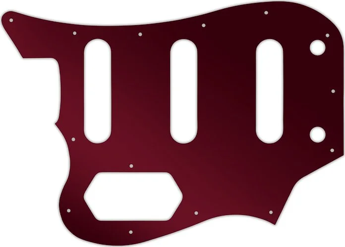 WD Custom Pickguard For Left Hand Squier By Fender Vintage Modifed Bass VI #10R Red Mirror