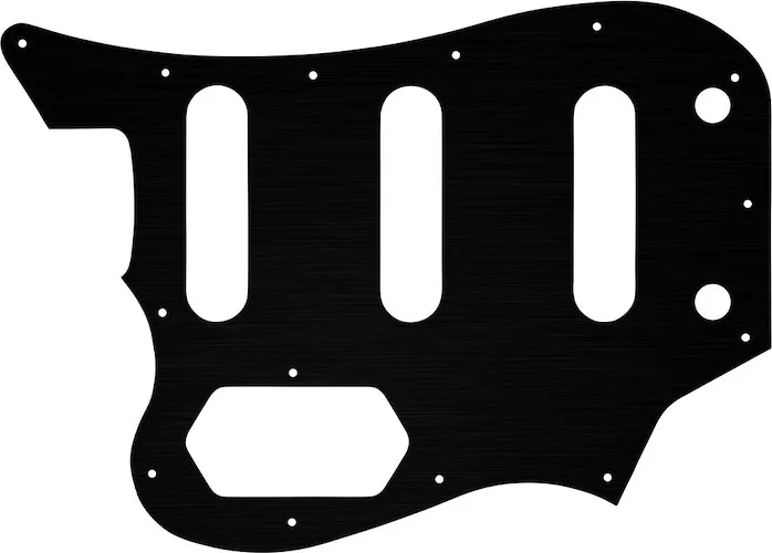 WD Custom Pickguard For Left Hand Squier By Fender Vintage Modifed Bass VI #27 Simulated Black Anodized