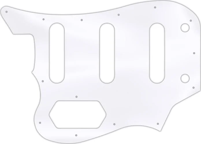 WD Custom Pickguard For Left Hand Squier By Fender Vintage Modifed Bass VI #45T Clear Acrylic Thin