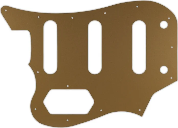 WD Custom Pickguard For Left Hand Squier By Fender Vintage Modifed Bass VI #59 Gold/Clear/Gold