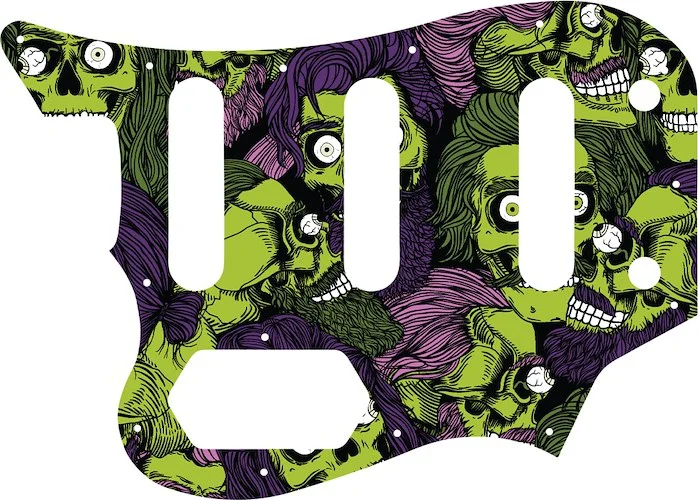 WD Custom Pickguard For Left Hand Squier By Fender Vintage Modifed Bass VI #GHA02 Zombeard Graphic