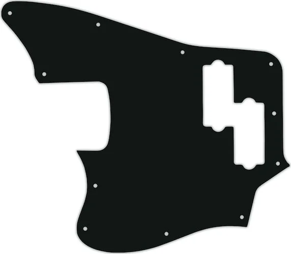 WD Custom Pickguard For Left Hand Squier By Fender Vintage Modified Jaguar Bass #01A Black Acrylic