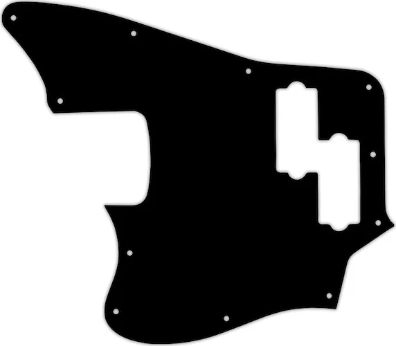 WD Custom Pickguard For Left Hand Squier By Fender Vintage Modified Jaguar Bass #01T Black Thin