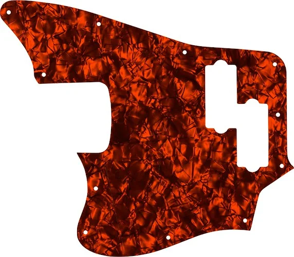 WD Custom Pickguard For Left Hand Squier By Fender Vintage Modified Jaguar Bass #28OP Orange Pearl/Black/White/Black