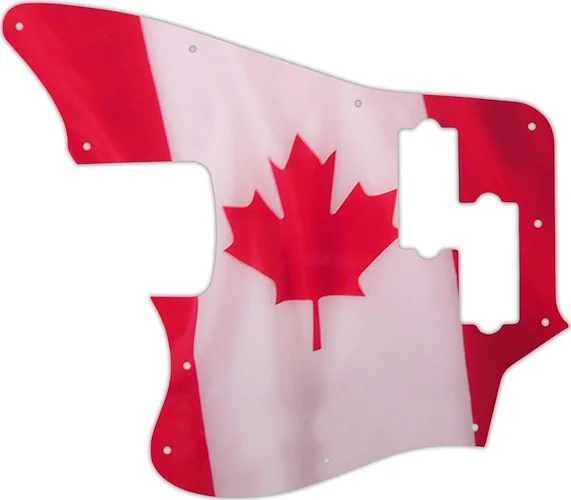 WD Custom Pickguard For Left Hand Squier By Fender Vintage Modified Jaguar Bass #G11 Canadian Flag Graphic