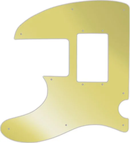 WD Custom Pickguard For Left Hand Squier By Fender Vintage Modified Telecaster Bass Special #10GD Gold Mirror