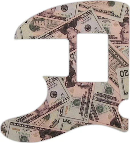 WD Custom Pickguard For Left Hand Squier By Fender Vintage Modified Telecaster Bass Special #G16 Money Graphic
