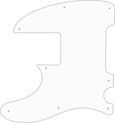 WD Custom Pickguard For Left Hand Squier By Fender Vintage Modified Telecaster Bass #02 White