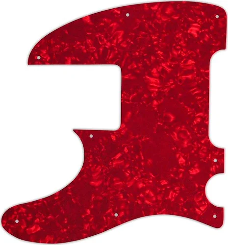 WD Custom Pickguard For Left Hand Squier By Fender Vintage Modified Telecaster Bass #28R Red Pearl/White/Black