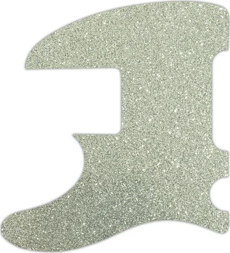 WD Custom Pickguard For Left Hand Squier By Fender Vintage Modified Telecaster Bass #60SS Silver Sparkle 