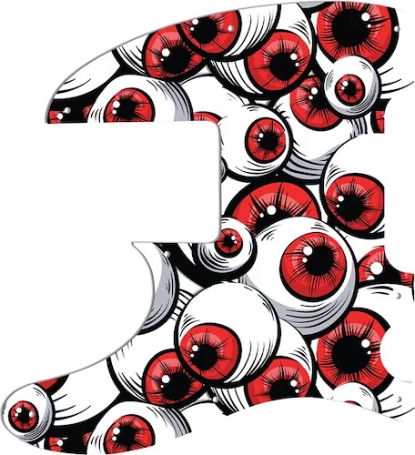 WD Custom Pickguard For Left Hand Squier By Fender Vintage Modified Telecaster Bass #GHA01 Red Eye Graphic