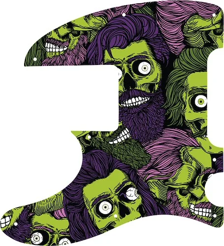 WD Custom Pickguard For Left Hand Squier By Fender Vintage Modified Telecaster Bass #GHA02 Zombeard Graphic