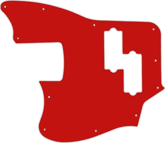 WD Custom Pickguard For Left Hand Squier By Fender Vintage Modified Jaguar Bass Special SS #07 Red/White/Red