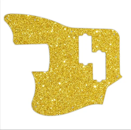 WD Custom Pickguard For Left Hand Squier By Fender Vintage Modified Jaguar Bass Special SS #60GS Gold Sparkle 