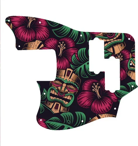 WD Custom Pickguard For Left Hand Squier By Fender Vintage Modified Jaguar Bass Special SS #GAL01 Aloha Tiki Graphic