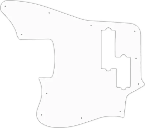 WD Custom Pickguard For Left Hand Squier By Fender 5 String Vintage Modified Jaguar Bass V Special #02 White