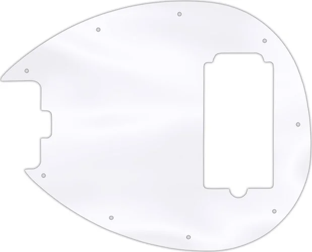 WD Custom Pickguard For Left Hand Sterling By Music Man SB14 Bass #45T Clear Acrylic Thin
