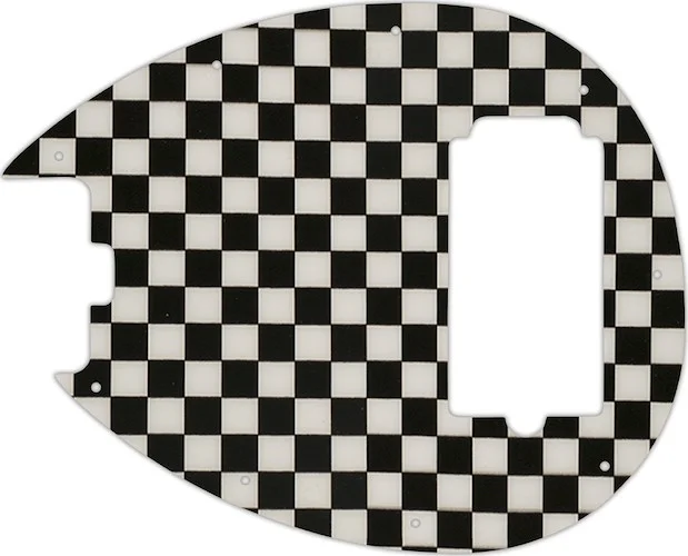 WD Custom Pickguard For Left Hand Sterling By Music Man SB14 Bass #CK01 Checkerboard Graphic
