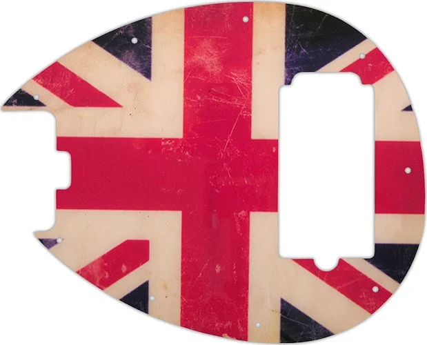 WD Custom Pickguard For Left Hand Sterling By Music Man SB14 Bass #G04 British Flag Relic Graphic