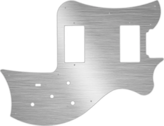 WD Custom Pickguard For Maton Australia 2014 MS500 #13 Simulated Brushed Silver/Black PVC