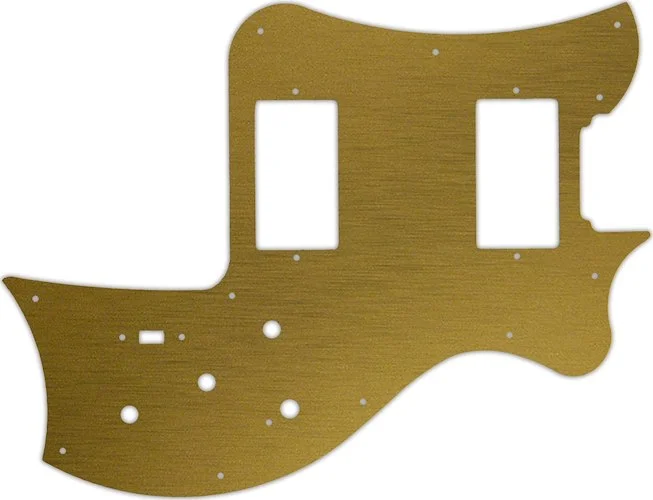 WD Custom Pickguard For Maton Australia 2014 MS500 #14 Simulated Brushed Gold/Black PVC