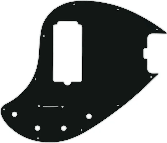 WD Custom Pickguard For Music Man 5 String StingRay 5-H Through Neck Bass #01A Black Acrylic