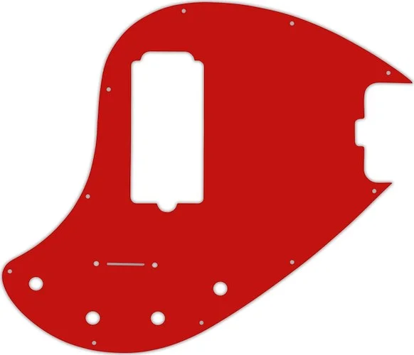 WD Custom Pickguard For Music Man 5 String StingRay 5-H Through Neck Bass #07 Red/White/Red