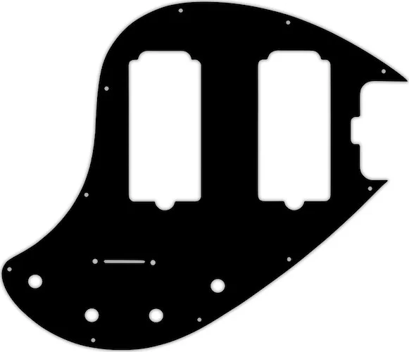 WD Custom Pickguard For Music Man 5 String StingRay 5-HH Through Neck Bass #03 Black/White/Black