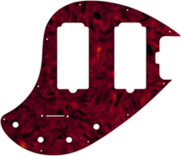 WD Custom Pickguard For Music Man 5 String StingRay 5-HH Through Neck Bass #05T Tortoise Shell Solid
