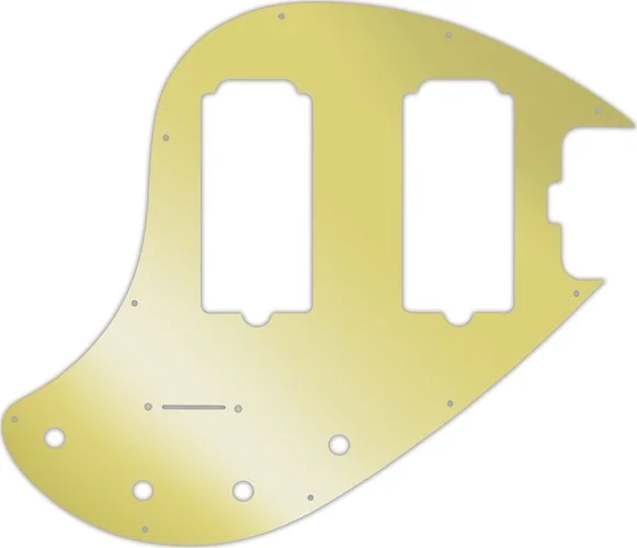 WD Custom Pickguard For Music Man 5 String StingRay 5-HH Through Neck Bass #10GD Gold Mirror