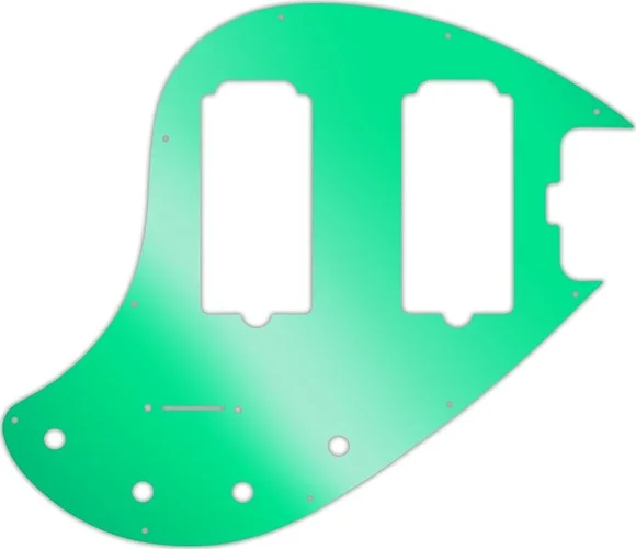 WD Custom Pickguard For Music Man 5 String StingRay 5-HH Through Neck Bass #10GR Green Mirror